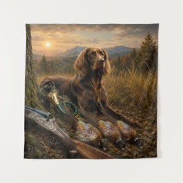 Deutsch Langhaariger Vorstehhund Jagdbegleiter Wandteppich
