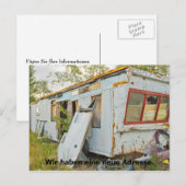 Deutsch Lustige neue Adressenergiearmut Postkarte (Vorne/Hinten)