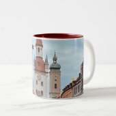 Deutsch München, kundenspezifisch Zweifarbige Tasse (VorderseiteRechts)
