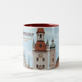 Deutsch München, kundenspezifisch Zweifarbige Tasse (Mittel)
