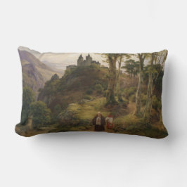 Deutsch-romantische Landschaft mit Klosteranlage Lendenkissen