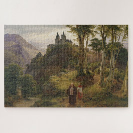 Deutsch-romantische Landschaft mit Klosteranlage Puzzle