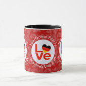 Deutsch - Rote LIEBE - Herbstflagge Tasse (Zentrum)