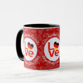 Deutsch - Rote LIEBE - Herbstflagge Tasse (Vorderseite Links)