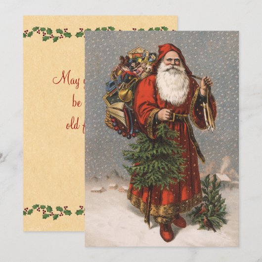 Deutsch-Sankt-Weihnachtskarte Feiertagskarte (Vorne/Hinten)