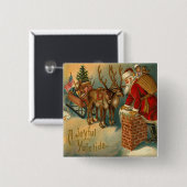 Deutsch-Sankt-Weihnachtsknopf Button (Vorne & Hinten)