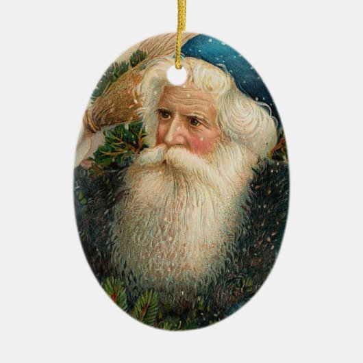 Deutsch-Sankt-Weihnachtsverzierungen Keramikornament (Vorne)