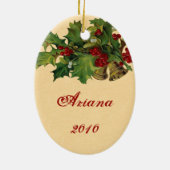 Deutsch-Sankt-Weihnachtsverzierungen Keramikornament (Hinten)