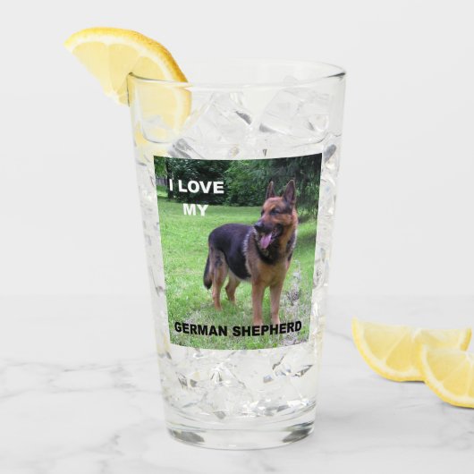 Deutsch-Schwarzer-Tan-Liebe mit Bild Glas (Vorderseite Ice)