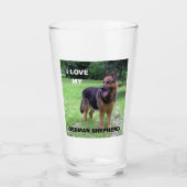Deutsch-Schwarzer-Tan-Liebe mit Bild Glas (Vorderseite)