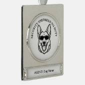 Deutsch-Schweizer-Sicherheits-Schmuck Banner-Ornament Silber (Rechts)