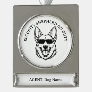 Deutsch-Schweizer-Sicherheits-Schmuck Banner-Ornament Silber