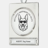 Deutsch-Schweizer-Sicherheits-Schmuck Banner-Ornament Silber (Links)