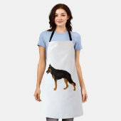 Deutsch Shepherd Rot Schwarze Decke Schürze (Getragen)