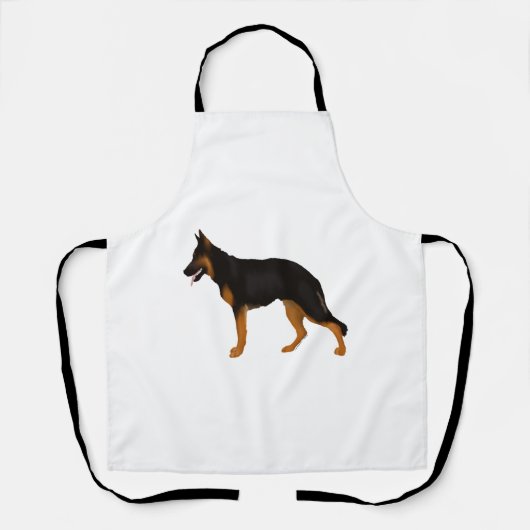 Deutsch Shepherd Rot Schwarze Decke Schürze (Vorderseite)