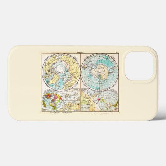 Deutsch-sprachige Polar Map Case-Mate iPhone Case (Rückseite (Horizontal))