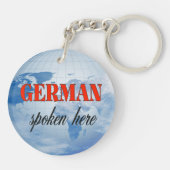 Deutsch spricht hier trübe Erde Schlüsselanhänger (Rückseite)