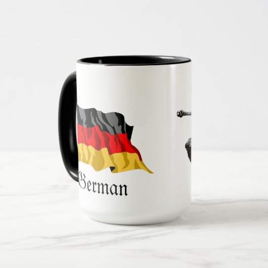 DEUTSCH - "Tiger" BEHÄLTER Tasse (Vorderseite Links)