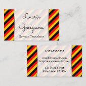 Deutsch-Übersetzer-Visitenkarte Visitenkarte (Vorne/Hinten)