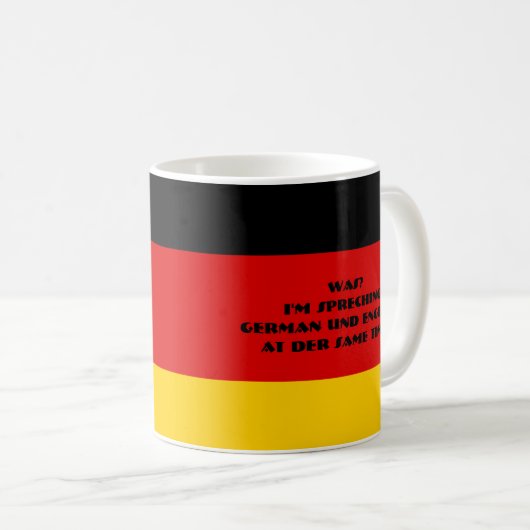 Deutsch und Englisch Kaffeetasse (VorderseiteRechts)