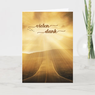 Deutsch Vielen Dank Sunlit Endless Road Dankeskarte