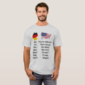 Deutsch vs. Englisch - Bitte Please T-Shirt (Vorne ganz)