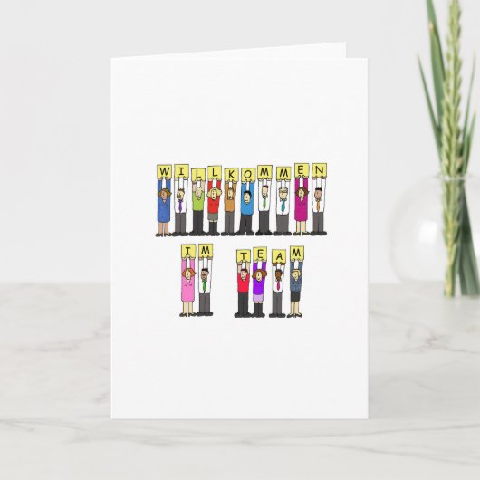 Deutsch-Willkommen zum Team Karte (Vorderseite)