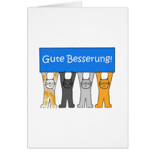 Deutsch wird bald gut Cartoon Katzen