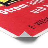 Deutsche 1935 Elektrische Waschmaschine Retrowerbu Poster (Ecke)