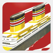 Deutsche Afrika Quadratischer Aufkleber (Vorderseite)