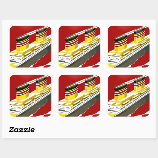 Deutsche Afrika Quadratischer Aufkleber (Blatt)