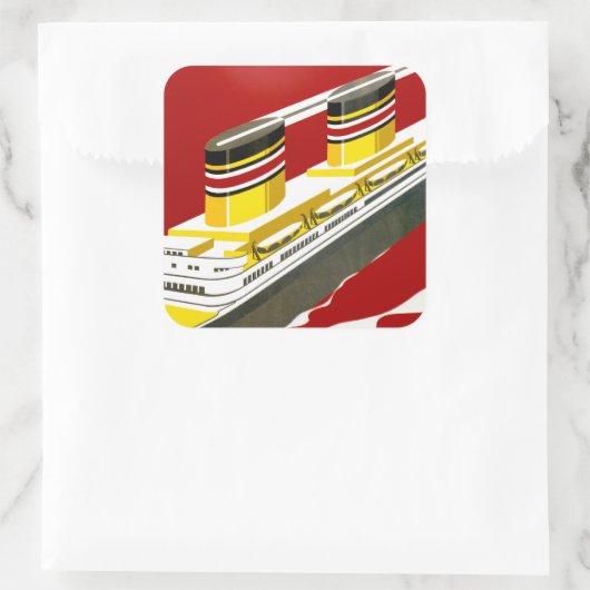 Deutsche Afrika Quadratischer Aufkleber (Tasche)