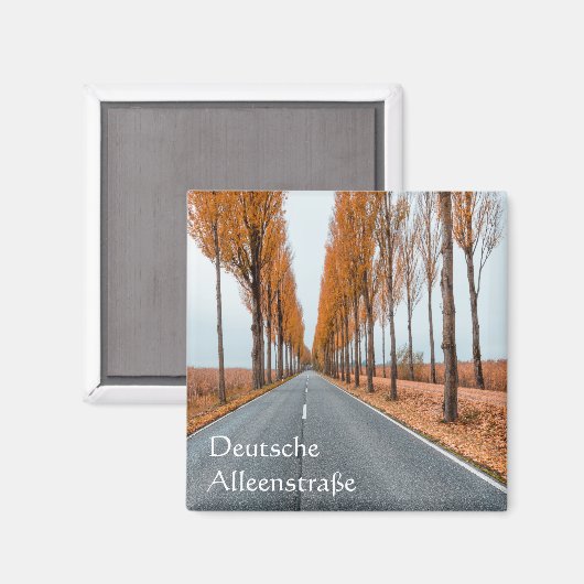Deutsche Alleenstraße Magnet (Vorderseite/Rückseite)