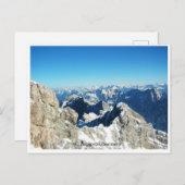 Deutsche Alpen, Zugspitze, Deutschland Postkarte (Vorne/Hinten)