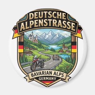 Deutsche Alpenstraße Bayern Panoramastraße Magnet