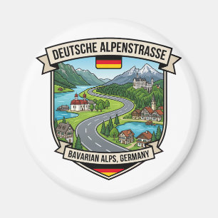 Deutsche Alpenstraße Deutsche Alpen Bergstraße Magnet