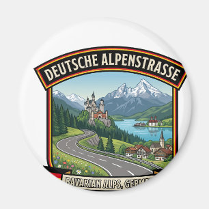 Deutsche Alpenstraße Deutschland Alpenroute Magnet