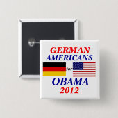 Deutsche Amerikaner für Obama Button (Vorne & Hinten)