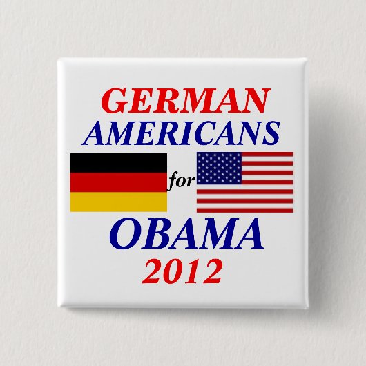 Deutsche Amerikaner für Obama Button (Vorderseite)