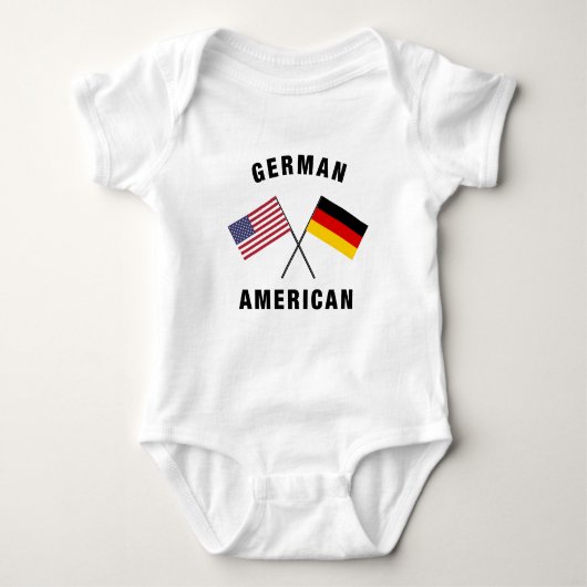 Deutsche amerikanische Flagge Baby Strampler (Vorderseite)