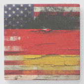 Deutsche amerikanische Flagge der Steinuntersetzer (Vorderseite)