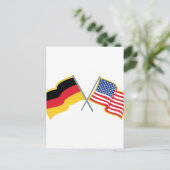 Deutsche amerikanische Flagge Postkarte (Stehend Vorderseite)