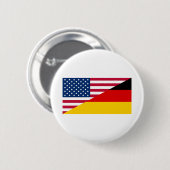 Deutsche amerikanische Flagge Stolz US Deutschland Button (Vorne & Hinten)