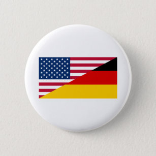 Deutsche amerikanische Flagge Stolz US Deutschland Button