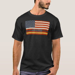 Deutsche amerikanische Flagge USA Deutschland Wurz T-Shirt