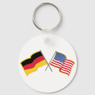 Deutsche amerikanische Flaggen Schlüsselanhänger
