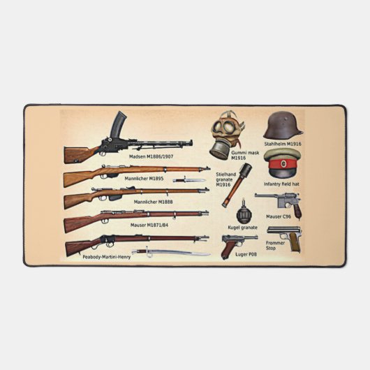 DEUTSCHE AUSRÜSTUNG DES WELTKRIEGES 2 SCHREIBTISCHUNTERLAGE (Vorderseite)