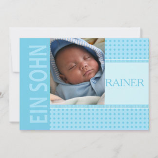 Deutsche Baby Boy Geburtserklärung Ankündigung
