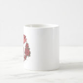 Deutsche Bachforelle Vintage-Blumenkunst Kaffeetasse (Mittel)
