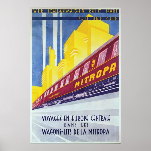 Deutsche Bahn Plakat Wer mit dem Schlafwagen reist (Vorne)